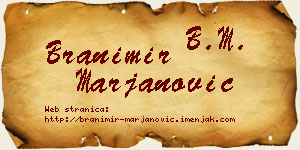 Branimir Marjanović vizit kartica